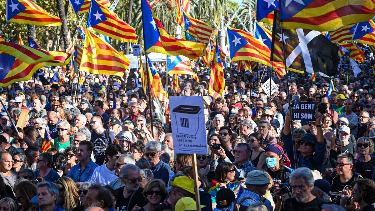 Manifestacion por los 5 años del 1-O referendum 1 de octubre