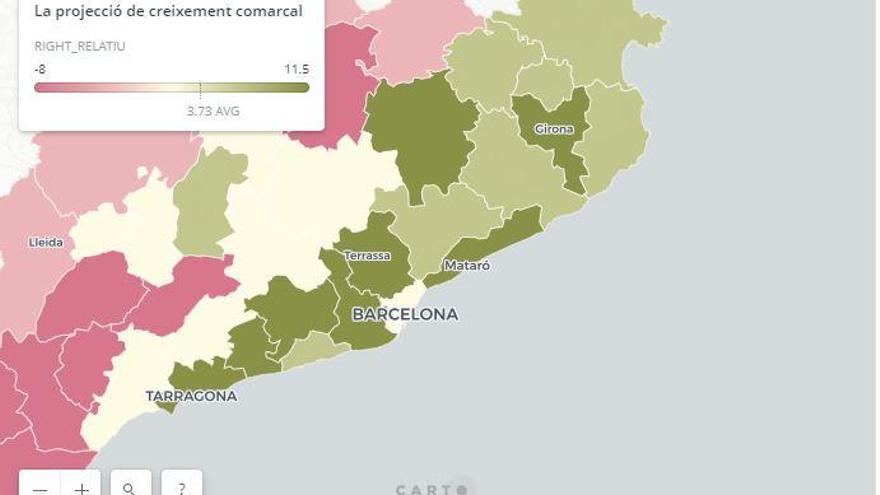 El Gironès és la comarca catalana on la població creixerà més fins al 2030