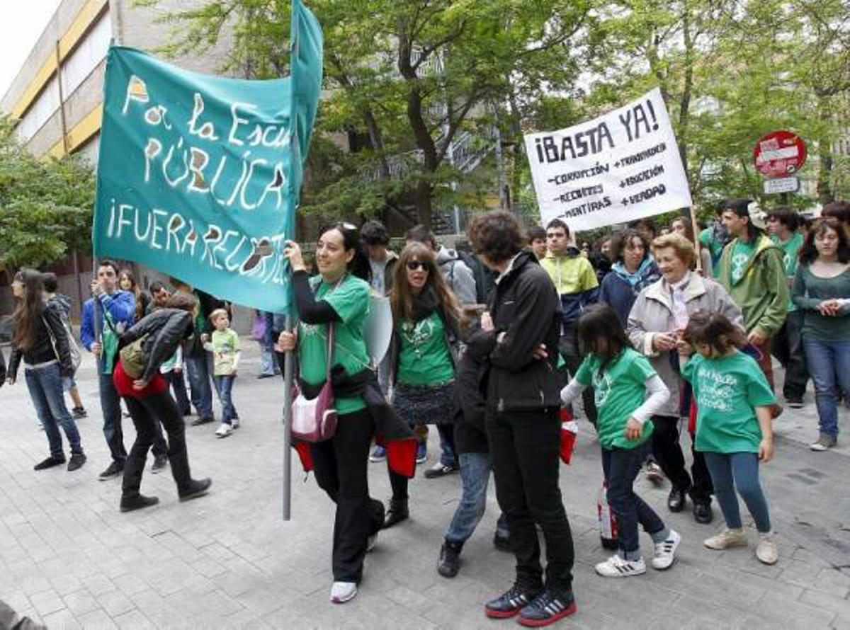 Las imágenes de la jornada de huelga de la enseñanza