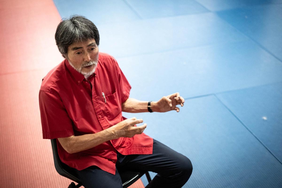 El Maestro Shin en el tatami de su dojo