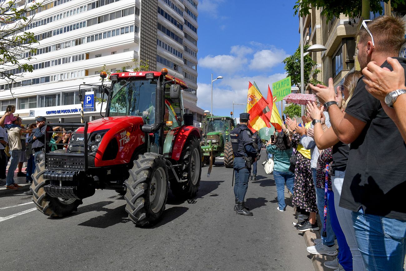 Tractorada del sector primario en Las Palmas de Gran Canaria (21/02/24)