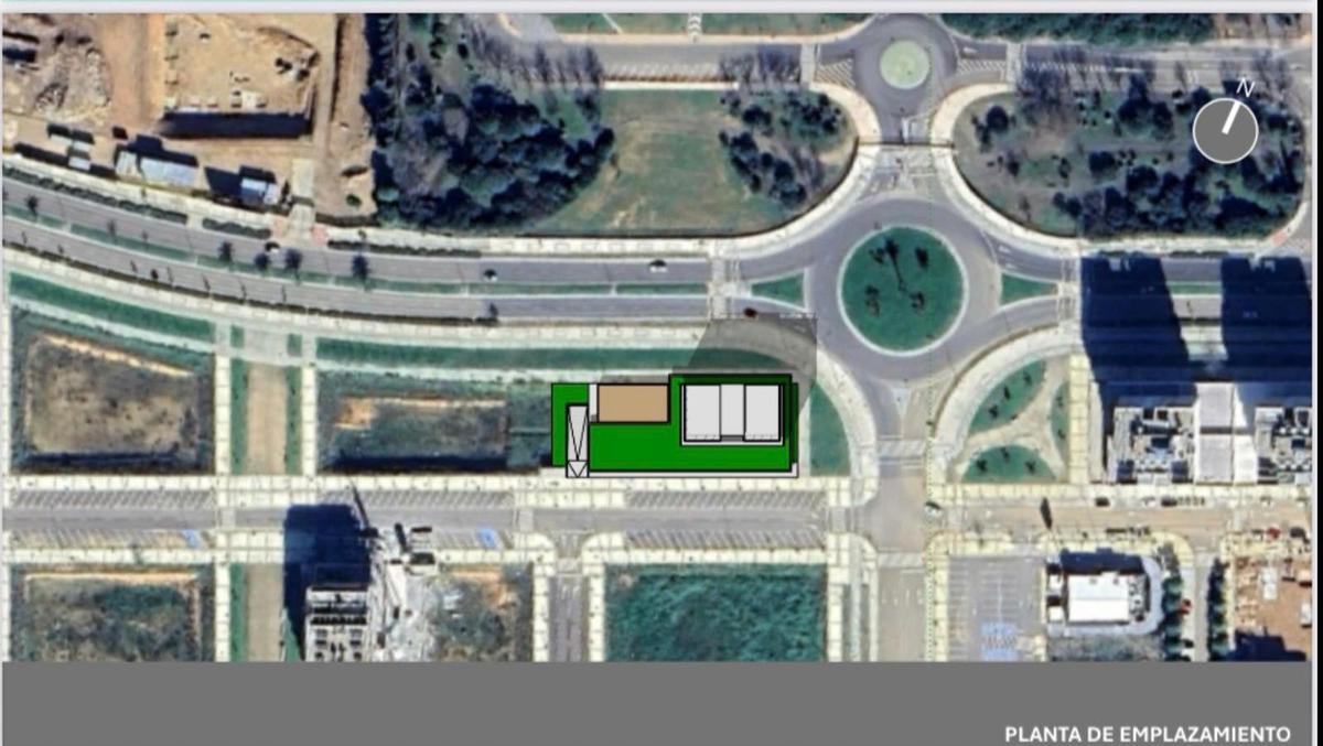 Plano de situación de los terrenos, junto a la rotonda que tuvo que reubicarse.