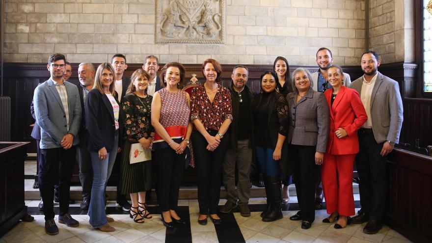 La delegació de la ciutat hondurenya es va reunir amb l’alcaldessa de Girona, Marta Madrenas, i diversos regidors al maig del 2019.