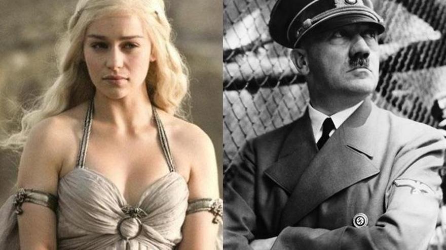 Emilia Clarke y Adolf Hitler