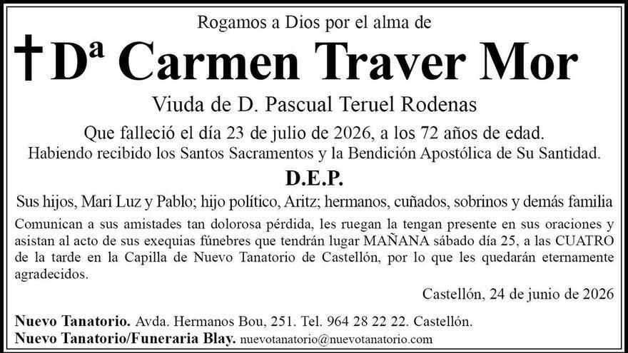 Dª Carmen Traver Mor