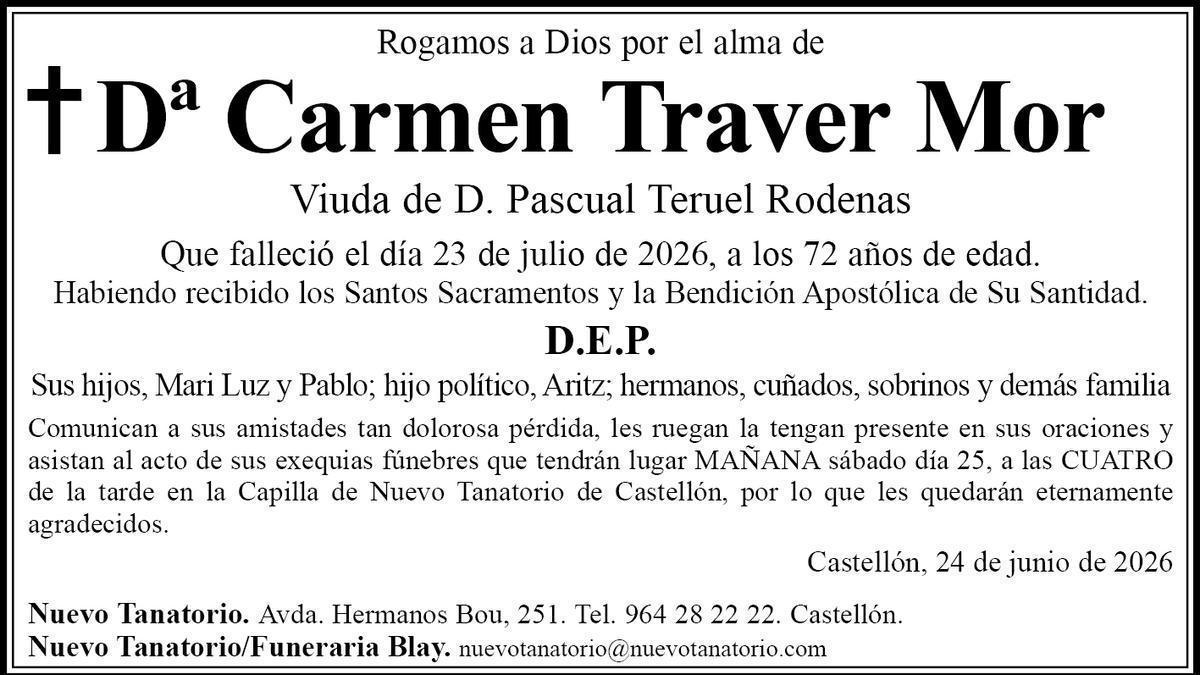 Dª Carmen Traver Mor