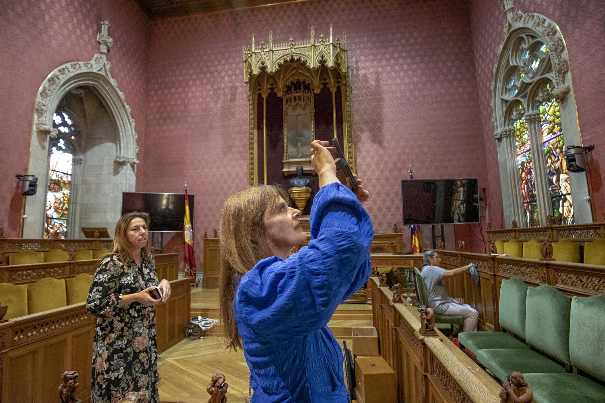 Nastassja Kinski, impresionada por el Palau del Consell de Mallorca