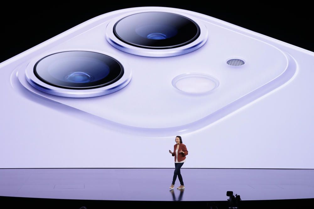 Kaiann Drance presents the new iPhone 11 at an ...