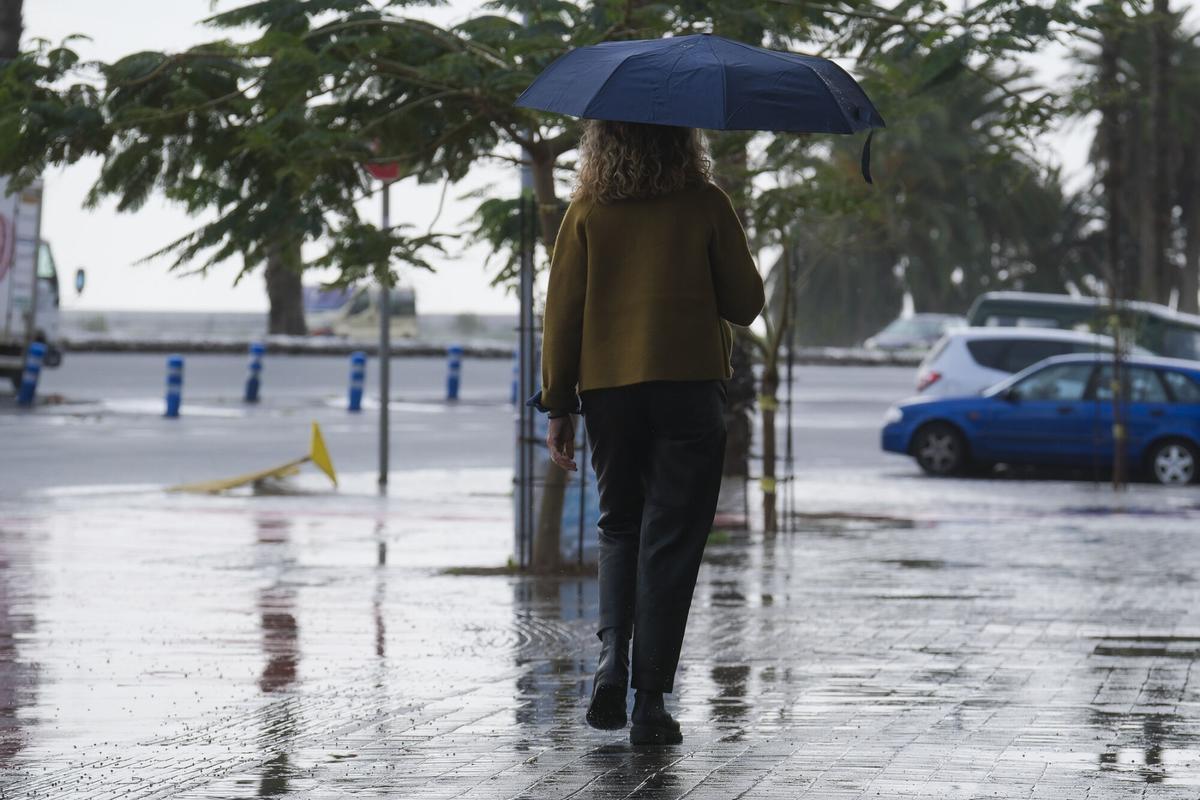 05-01-2026 LAS PALMAS DE GRAN CANARIA. Meteorología: Ligera lluvia en la ciudad  | 05/01/2026 | Fotógrafo: Andrés Cruz
