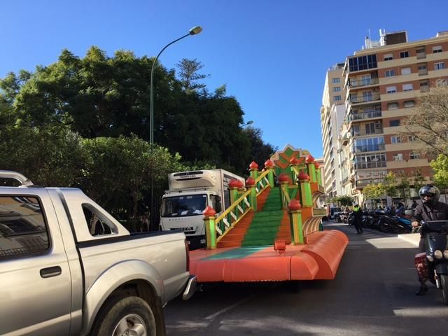 Las carrozas se preparan para la cabalgata de Málaga