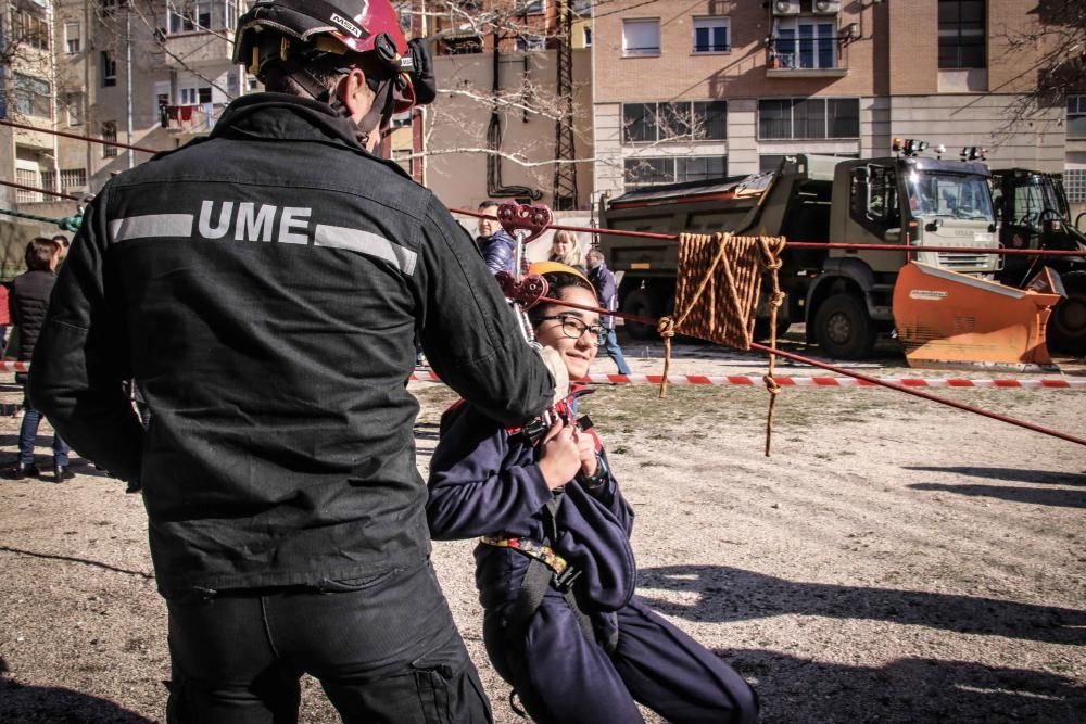 Un simulacro muy real para público escolar de Alcoy