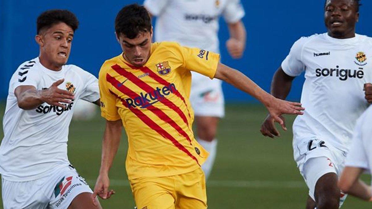 Pedri, en el partido ante el Nàstic