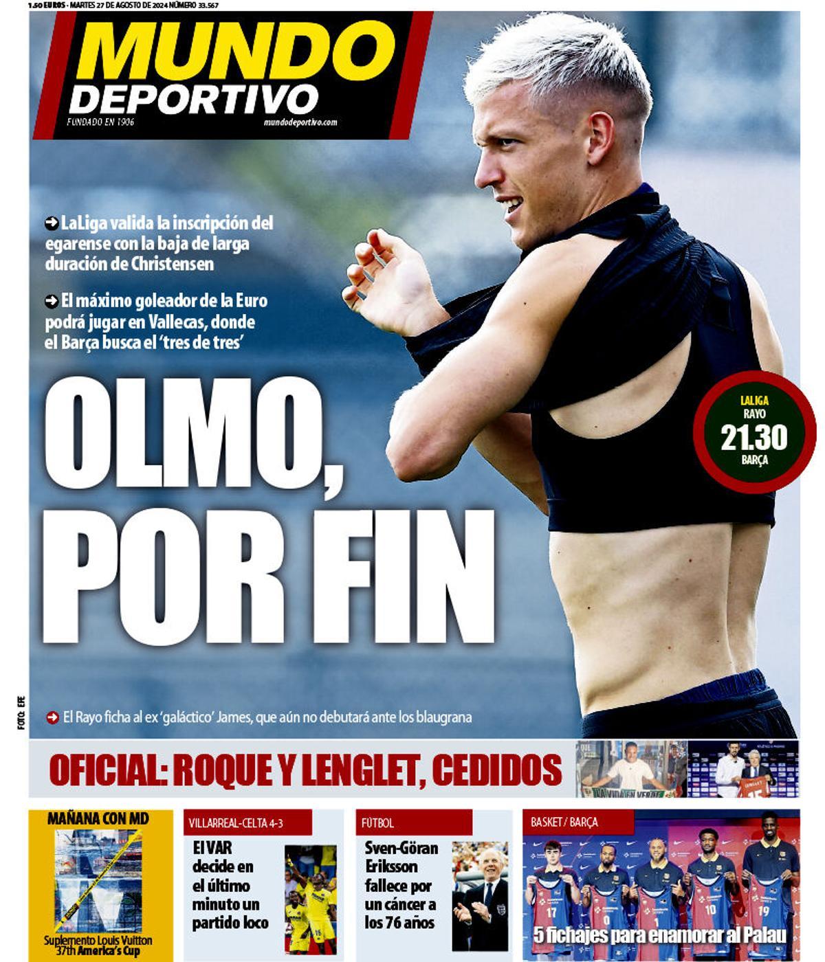 Las portadas de la prensa deportiva de hoy, martes 27 de agosto
