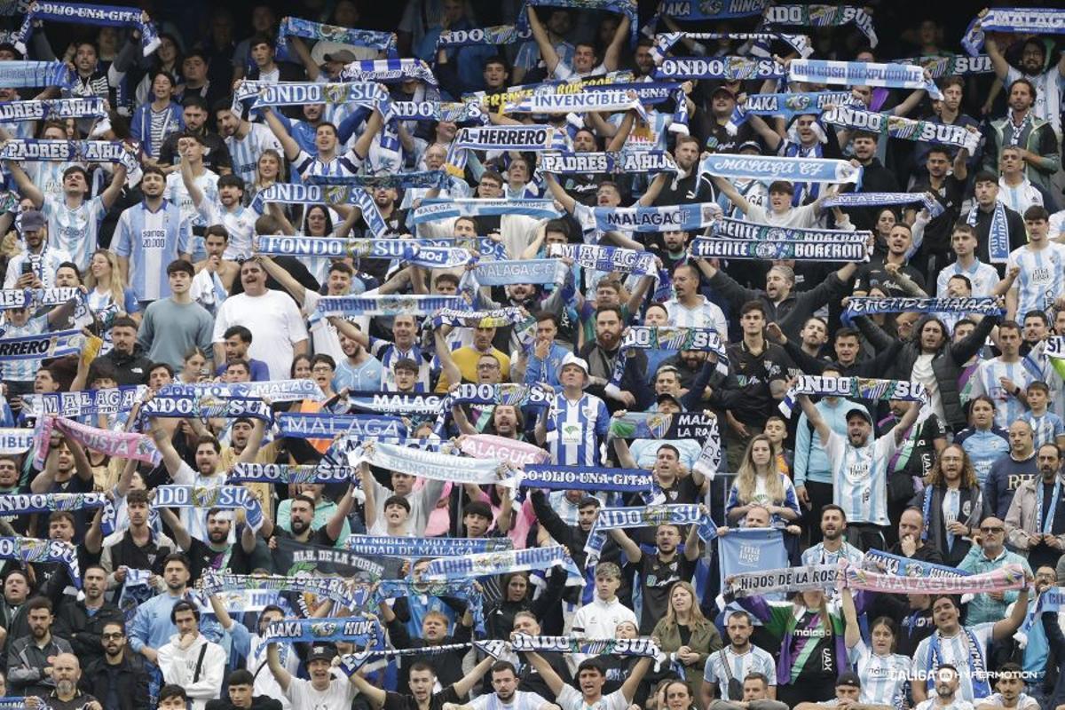 Aspecto en La Rosaleda el pasado sábado, en el encuentro entre el Málaga y la UD