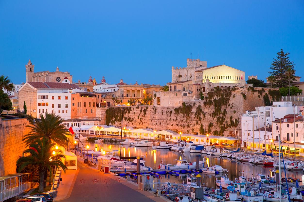 Atardecer en el puerto de Ciutadella, Menorca