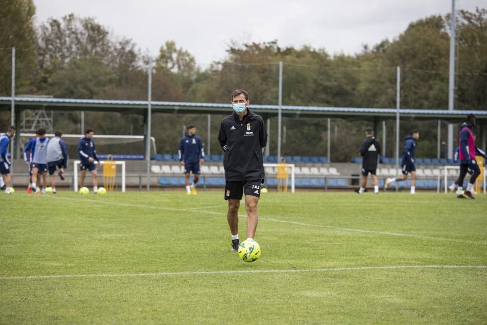 Entrenamiento del Oviedo en El Requexón