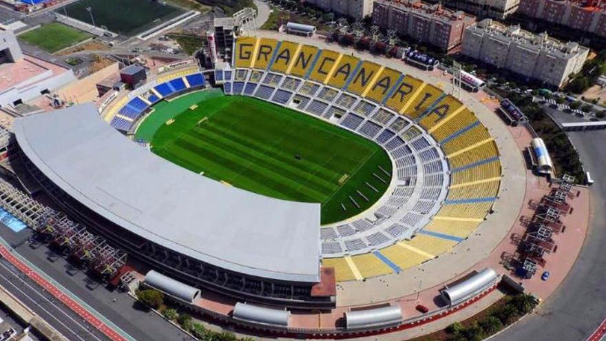 Vista aérea del estadio de Gran Canaria.