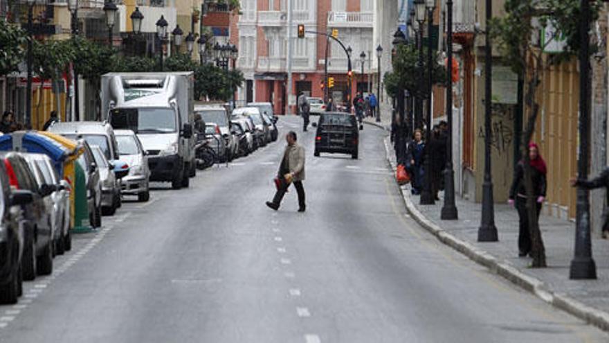 Una panorámica de la céntrica calle Victoria tomada ayer.