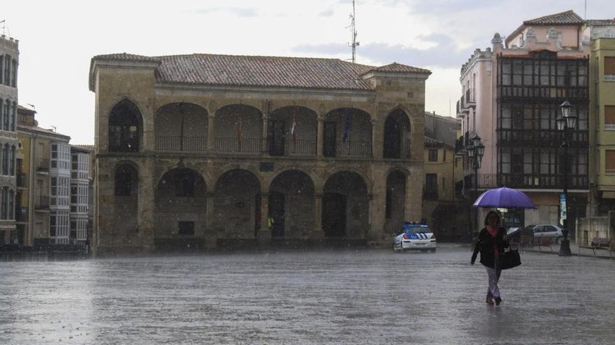 Imagen de la pasada tormenta de granizo en Zamora.