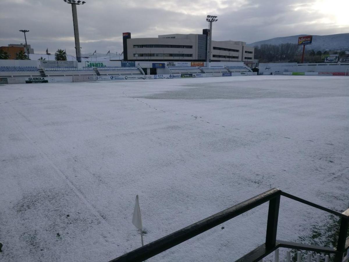Nieve: así están los campos de fútbol de la Comunitat