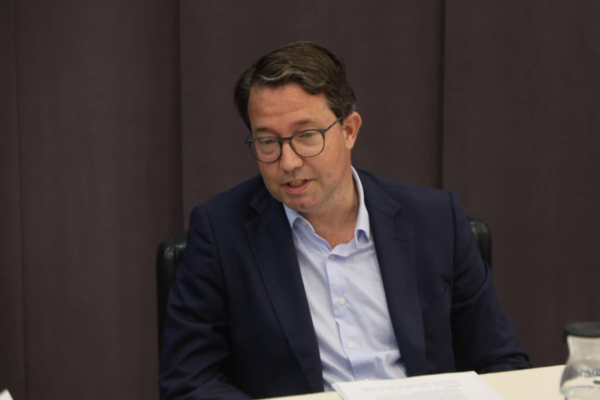 Juan Giner, concejal de Urbanismo y Vivienda del Ayuntamiento de València, durante el Foro Valencia Real Estate de Levante-EMV.