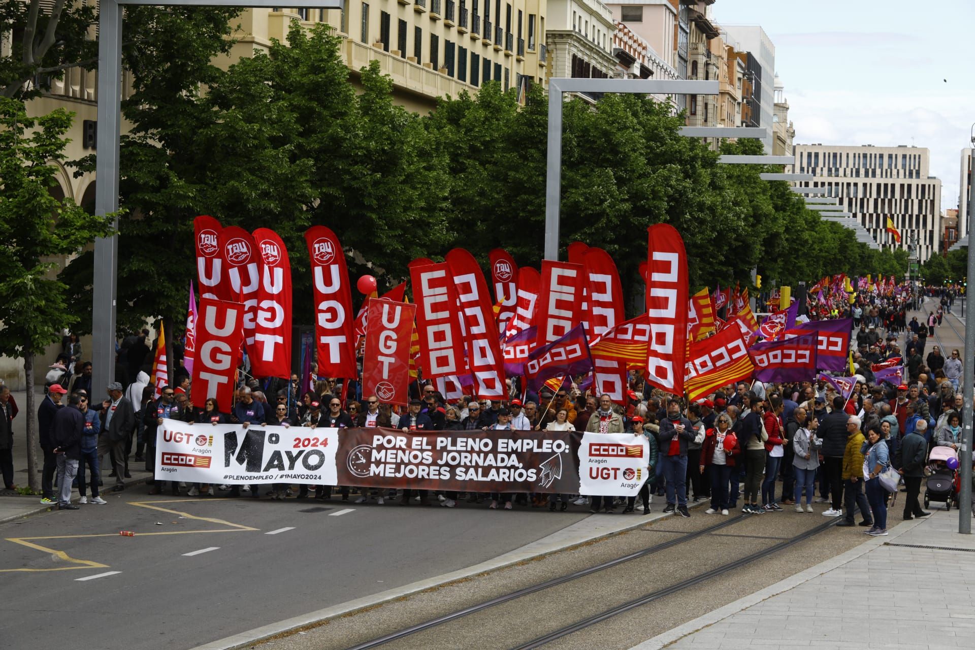 Manifestación del 1º de Mayo en Zaragoza