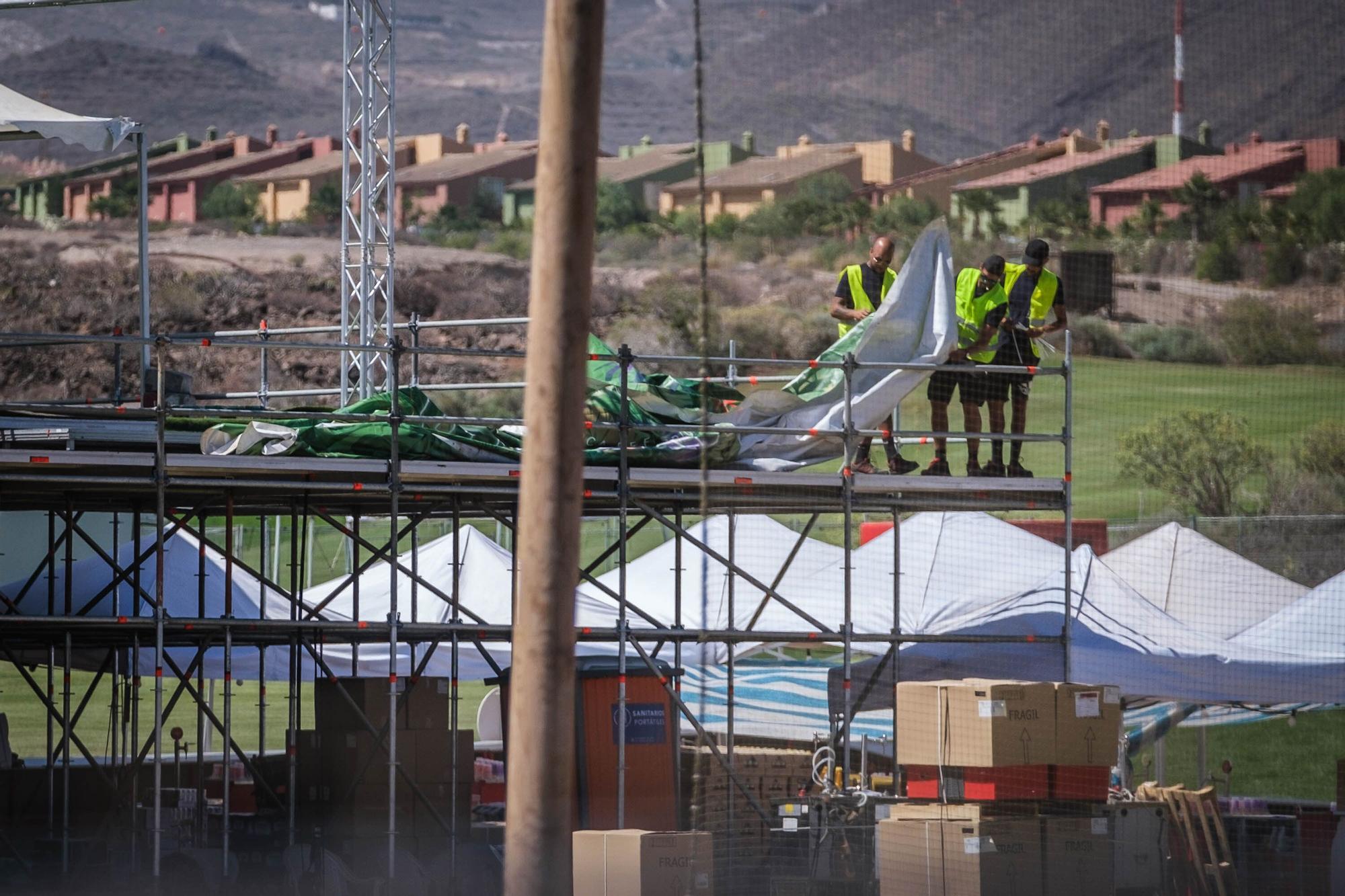 Escenario del festival de reguetón en San Miguel de Abona