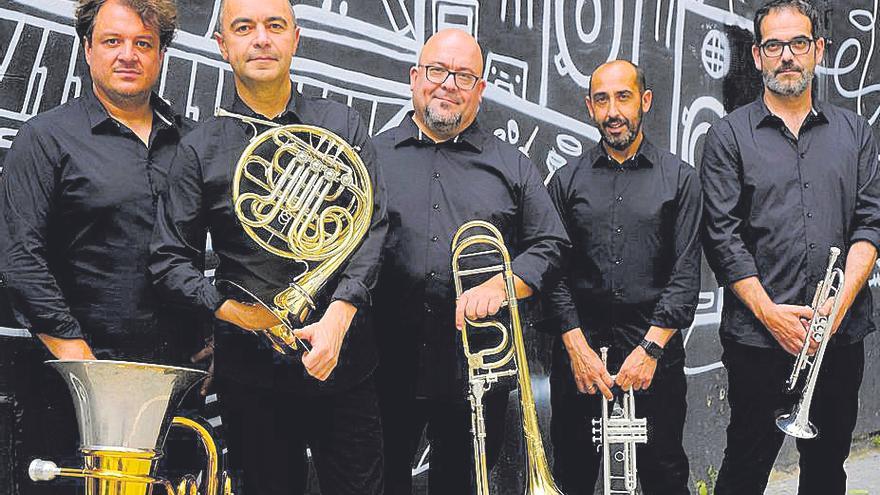 El grupo de cámara Spanish Brass, hoy en el Víctor Villegas