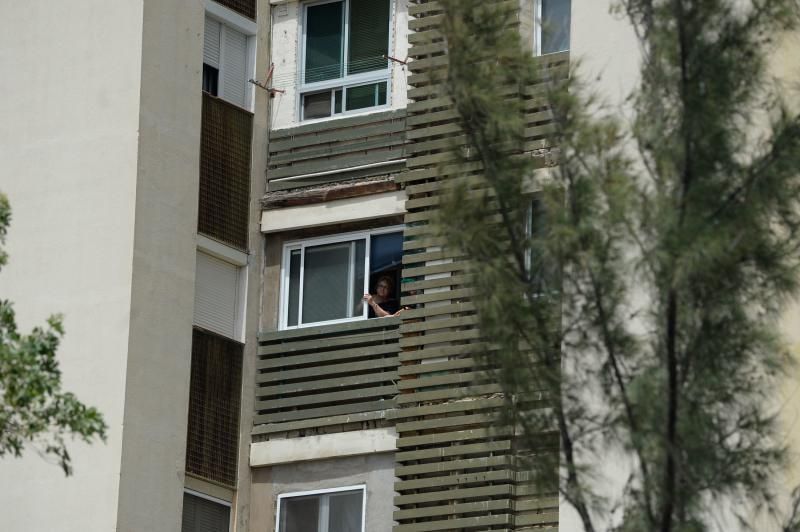 Incendio en un edificio de Jinámar