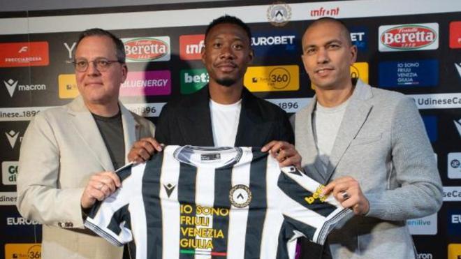David Alaba se acuerda del Madrid en su presentación con el Udinese