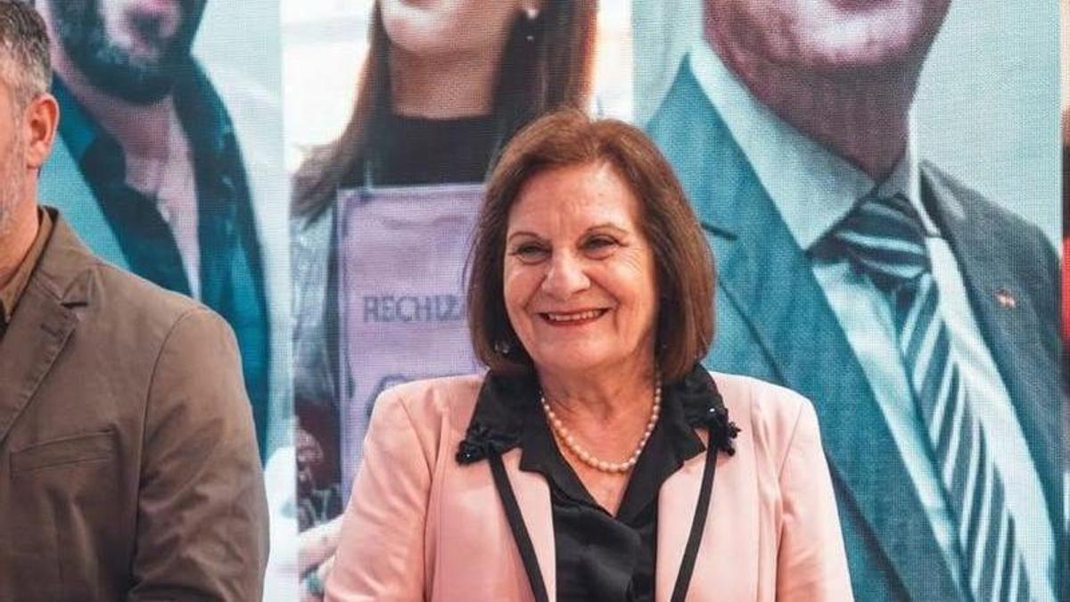 Mónica Comaschi, en un acto promocional de su libro sobre el homicidio de su hijo