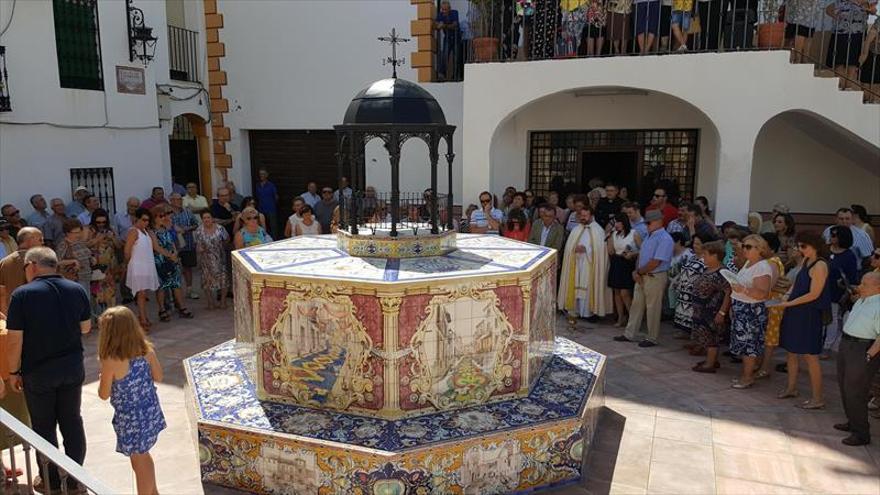 Un monumento refleja la importancia de la fiesta del Corpus para el pueblo