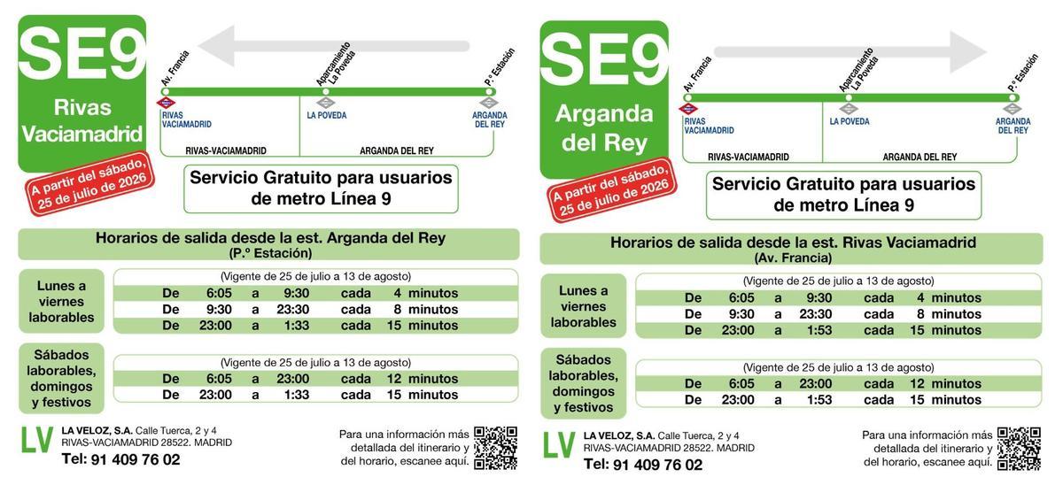 Servicio gratuito para usuarios de metro Línea 9