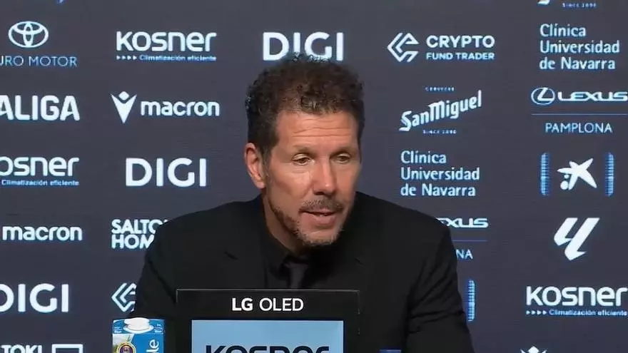 Simeone: "Siempre hay en juego representar a tu equipo, y quedar lo más arriba"