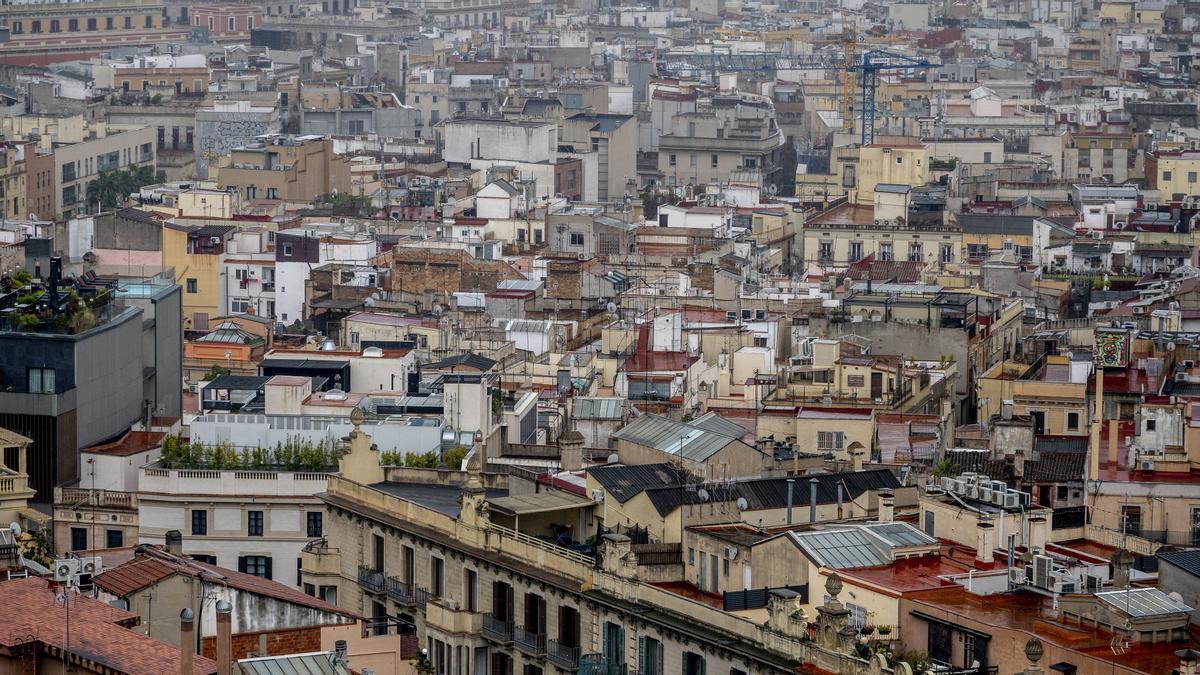 Vista de los terrados del Eixample desde la torre Urquinaona