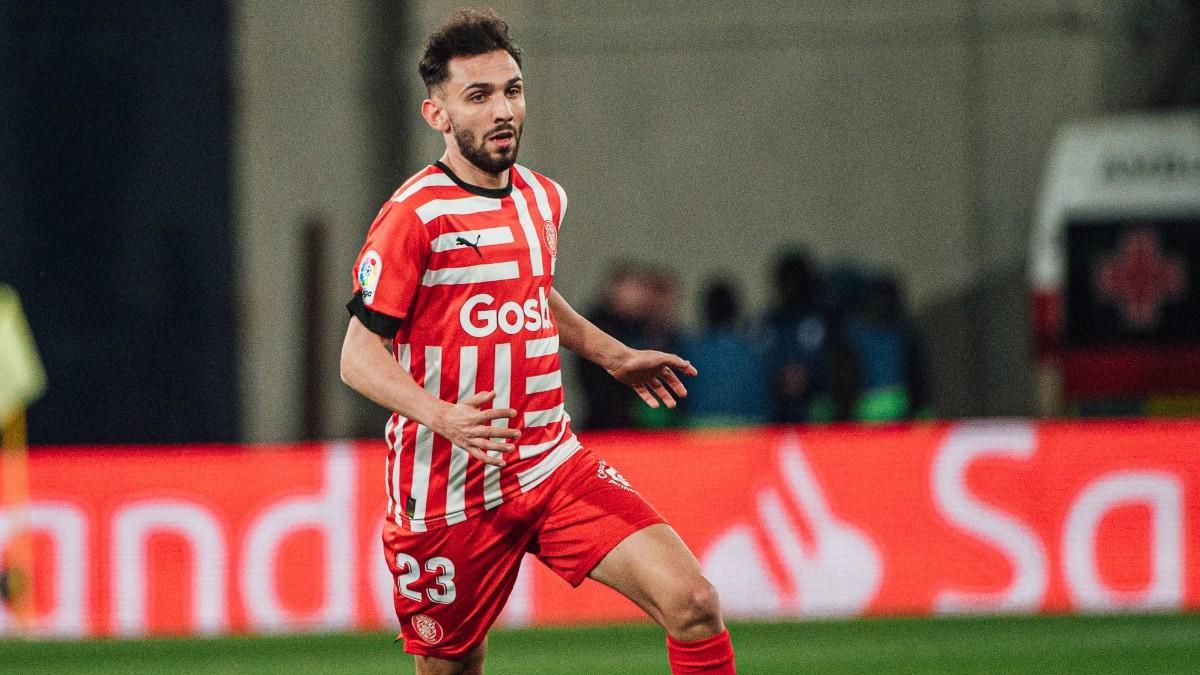 Iván Martín durante un partido con el Girona