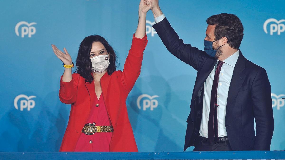 Isabel Díaz Ayuso y Pablo Casado.