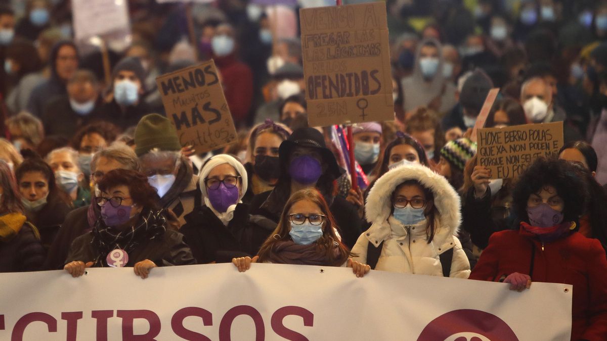 25N: Galicia salió a la calle vestida de morado