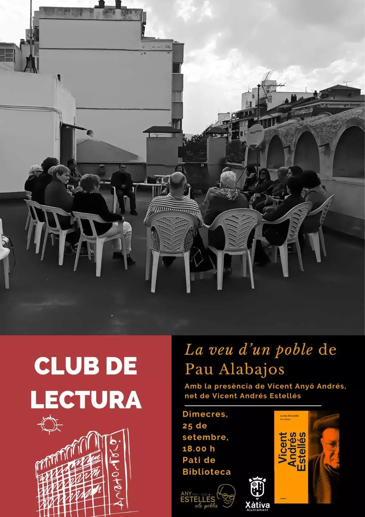 El club de lectura de la Biblioteca de Xàtiva conversará este miércoles sobre «La veu d’un poble», de Pau Alabajos
