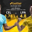 Celta de Vigo vs. Las Palmas: horario, TV, estadísticas, clasificación y pronósticos