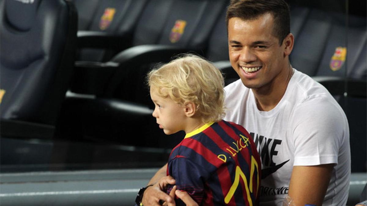 Davi Lucca junto a un amigo de Neymar