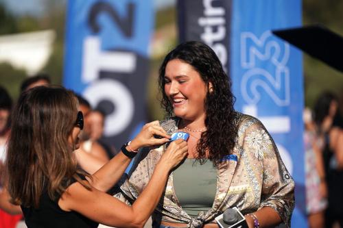 Candidates during the auditions for Operación Triunfo 'OT' 2023 in the  capital. On September 11, 2023 in Malaga, (Andalusia, Spain). Thousands of  people gathered today at La Caja Blanca, in Teatinos, to