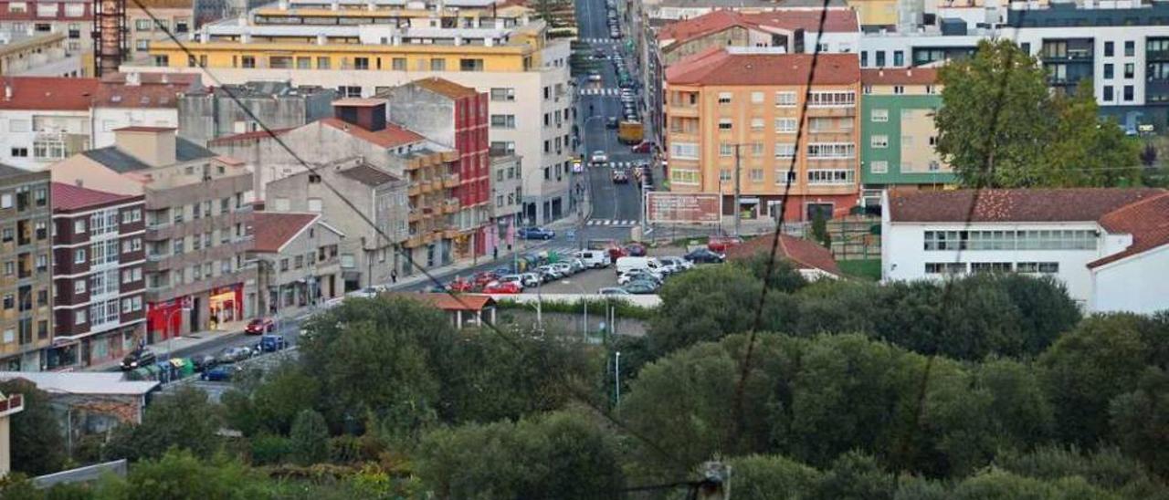 Vista del centro urbano de Bueu. // Gonzalo Núñez