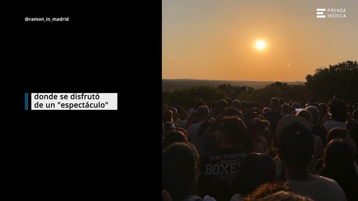 Miles de personas vieron el eclipse de Sol desde el Templo de Debod