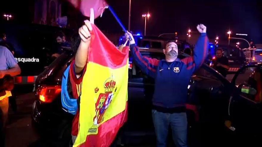 Varios heridos tras una manifestación antiindependentista en Barcelona