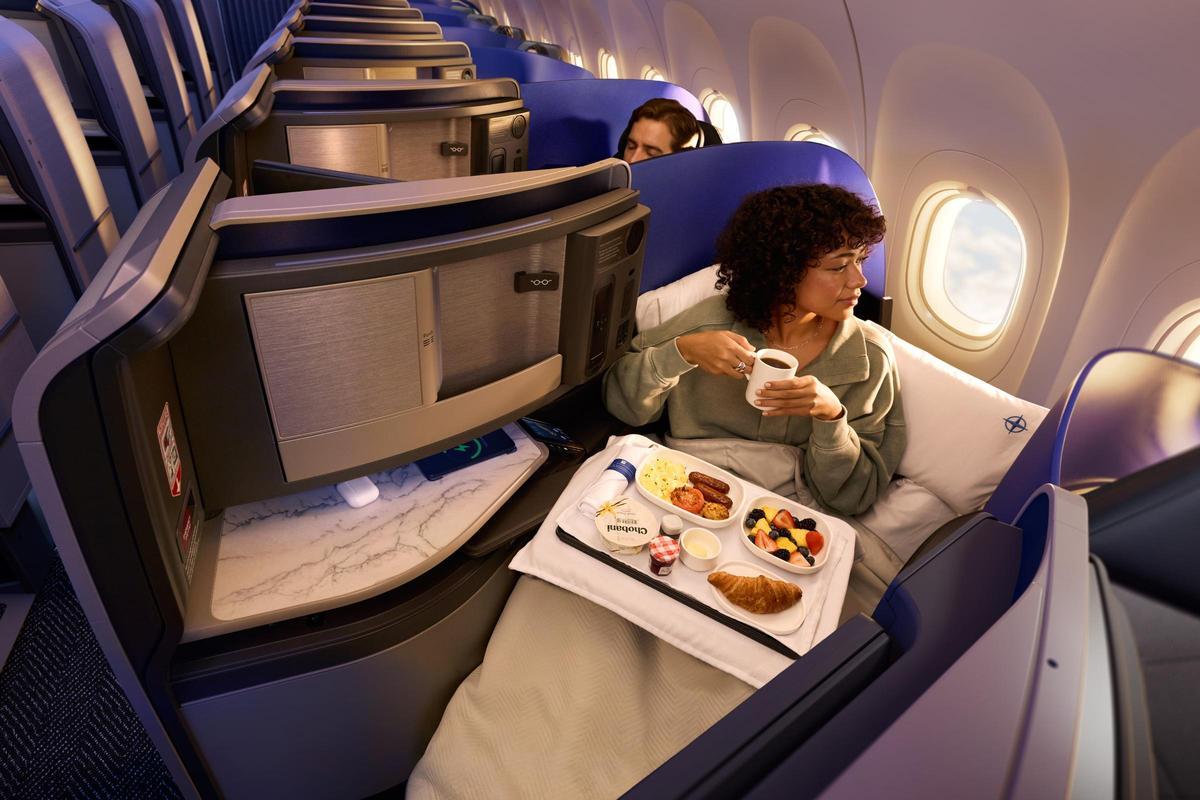 Interior de uno de los A321XLR que volará entre Valencia y Nueva York.