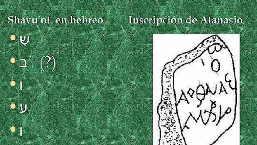 Inscripción  que Enrique Alarcón usó para descifrar el nombre de &quot;Jacob&quot;.   // E. A.