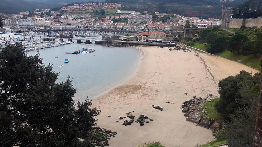 Vista aérea de la playa de Barbeira