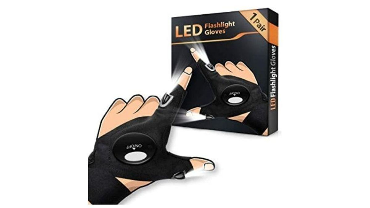 Guantes con luces led.