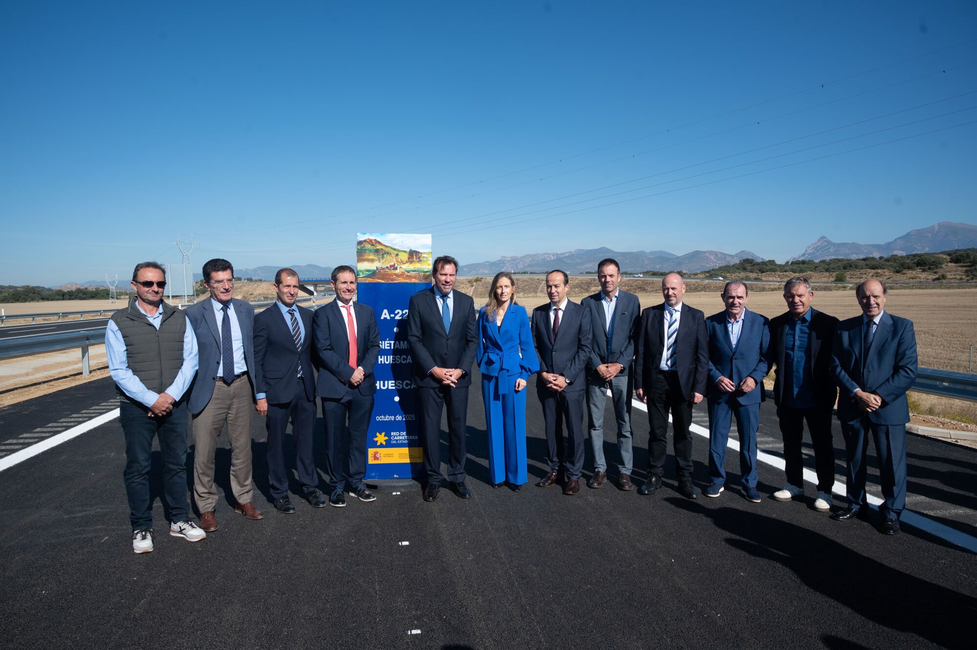 Inauguración del tramo de la A-22 entre Huesca y Siétamo